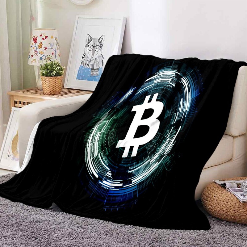 Blanket Bitcoin blabket bitcoin-themed blanket