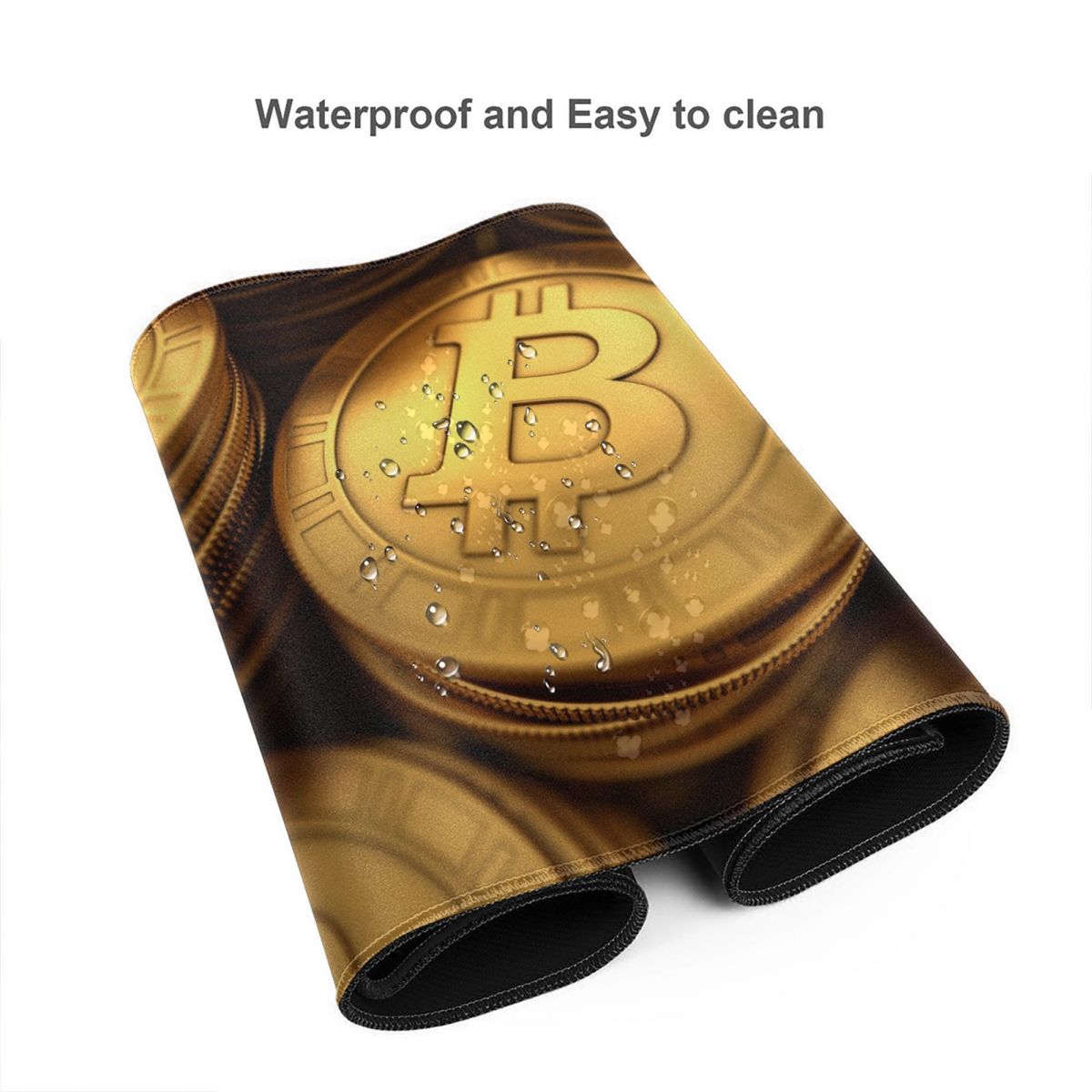 Bitcoin BTC Cryptocurrency Gaming Mouse Pad Keyboard Desk Mat