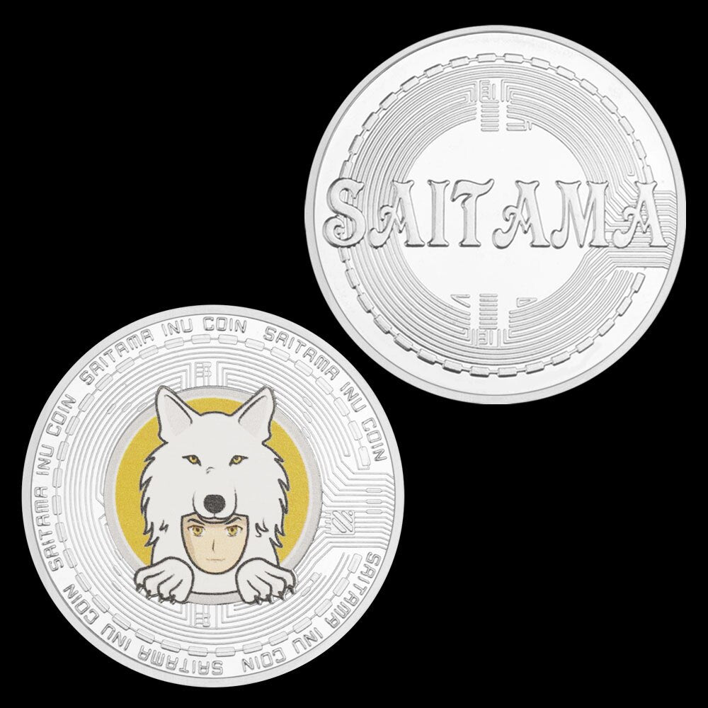 Saitama INU Crypto Coins Gold Plated