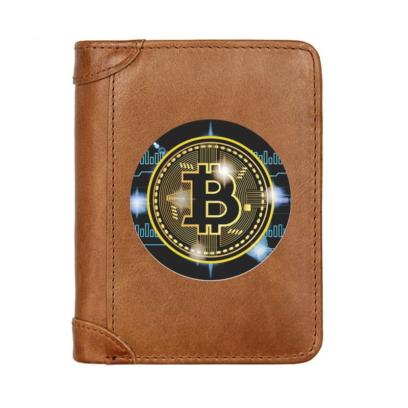 Bitcoin Design Theme Leather