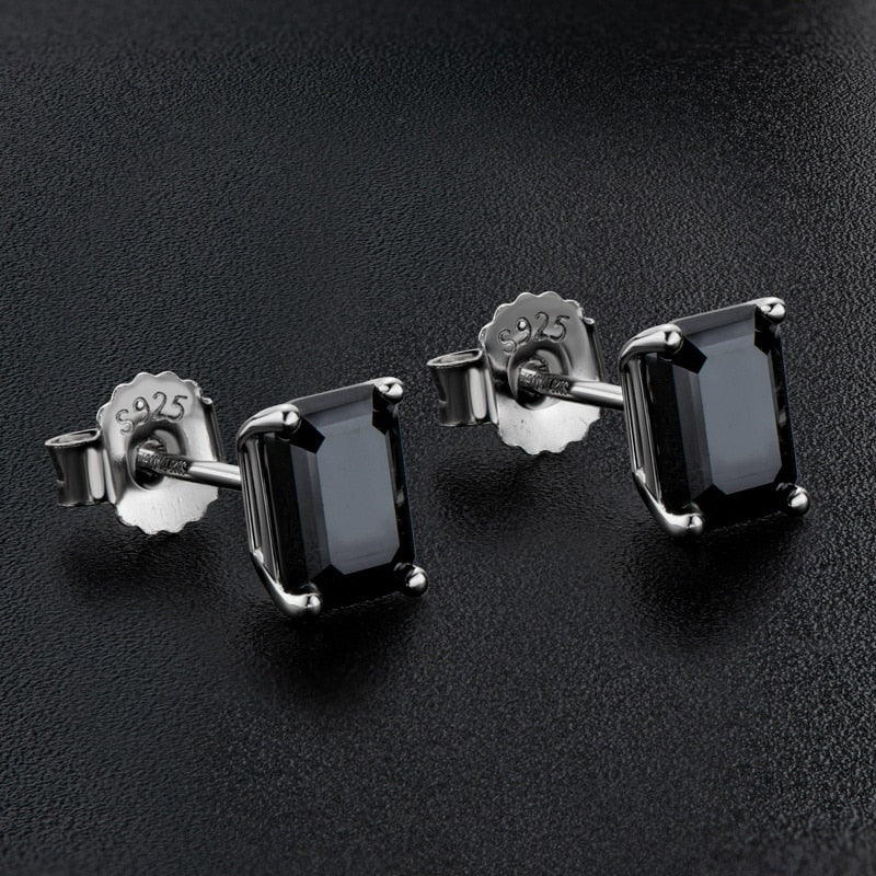 Moissanite Black Earrings Black moissanite