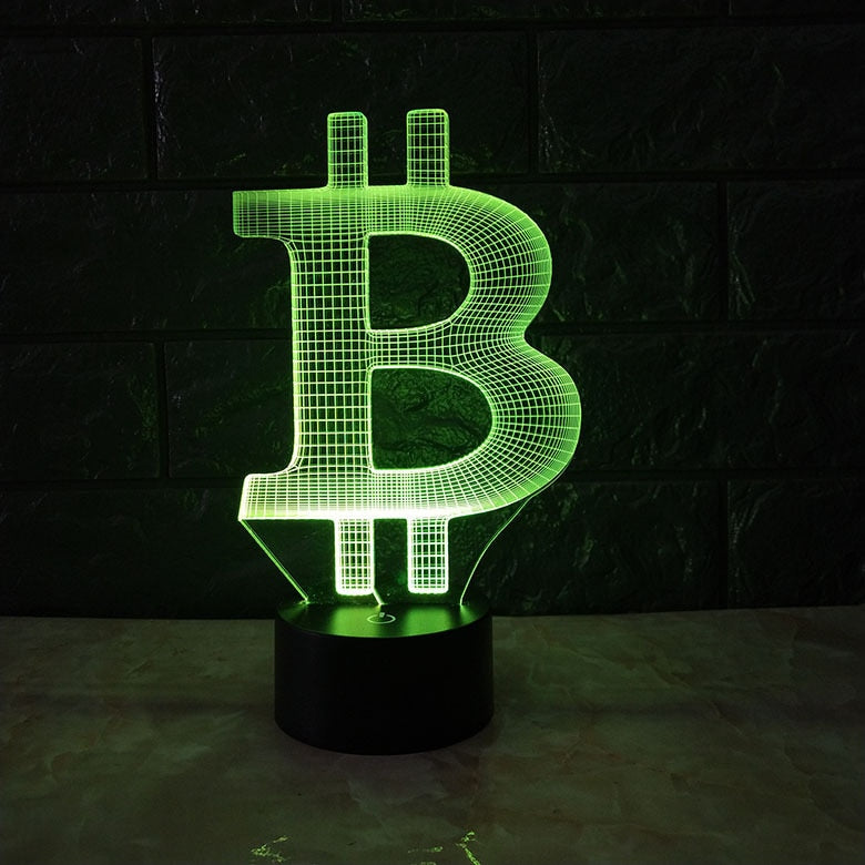 3D-Bitcoin-LED-Licht