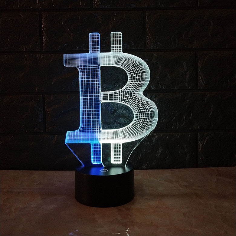 3D Bitcoin Led Light