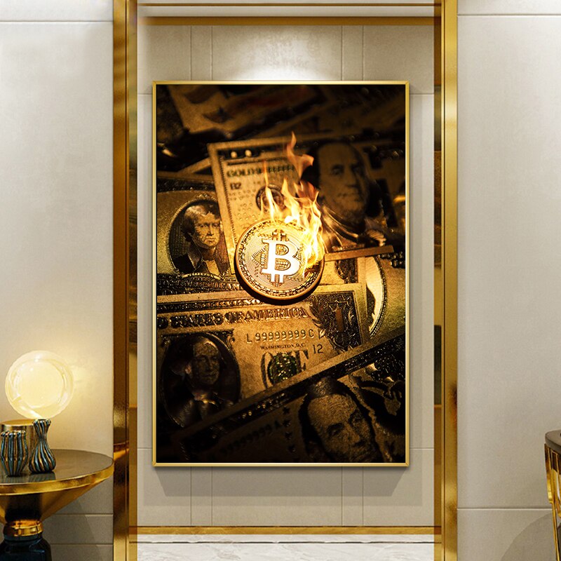 Bitcoin wall art