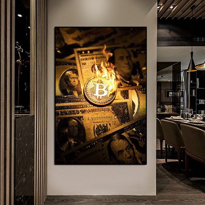 Bitcoin-Wandkunst