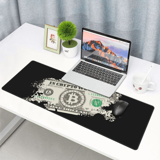 In Crypto We Trust Bitcoin  Desk Mat
