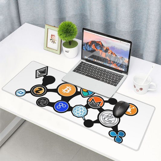 Cryptocurrency XL Funny Office Desk Mat