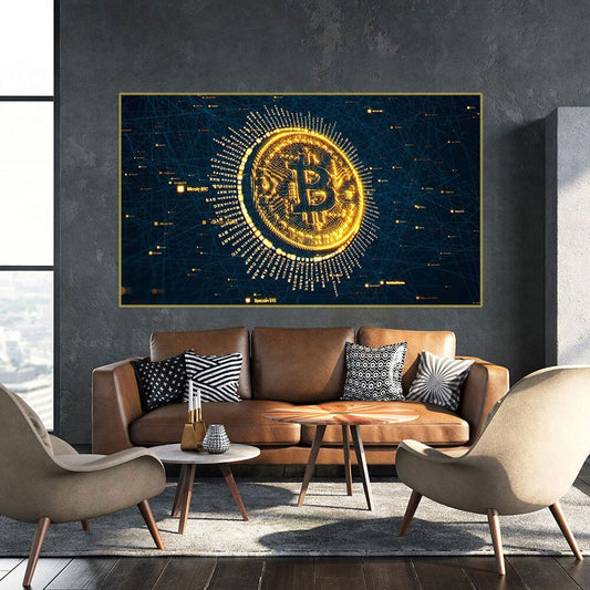 Bitcoin Malerei Wandkunst