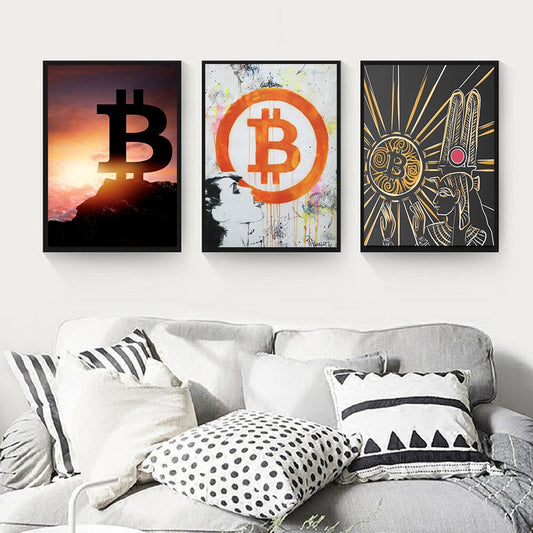 Bitcoin wall art