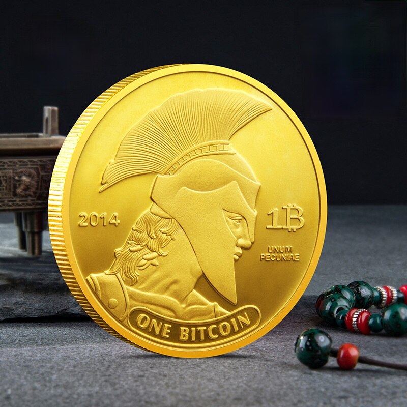 Kryptomünzen BTC LTC ETH XRP Silber und vergoldet