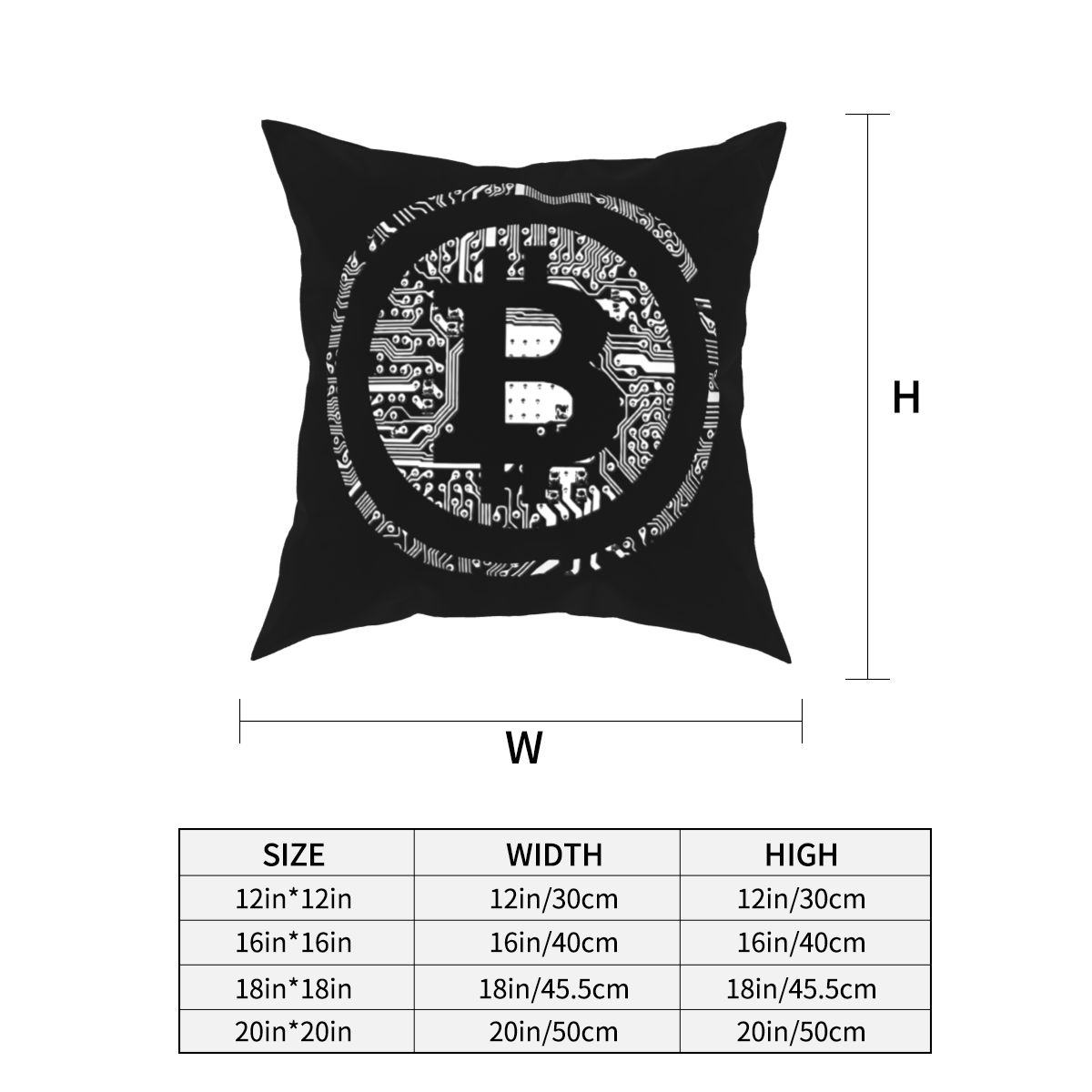 Bitcoin Crypto Pillowcase