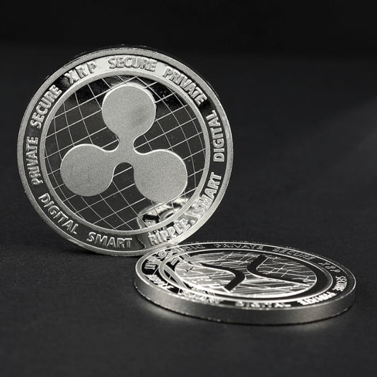 Ripple XRP coin gold an silver plated