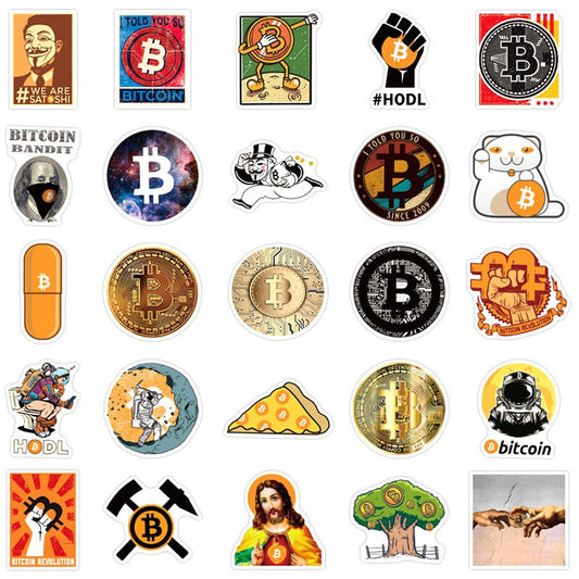 Bitcoin-Aufkleber