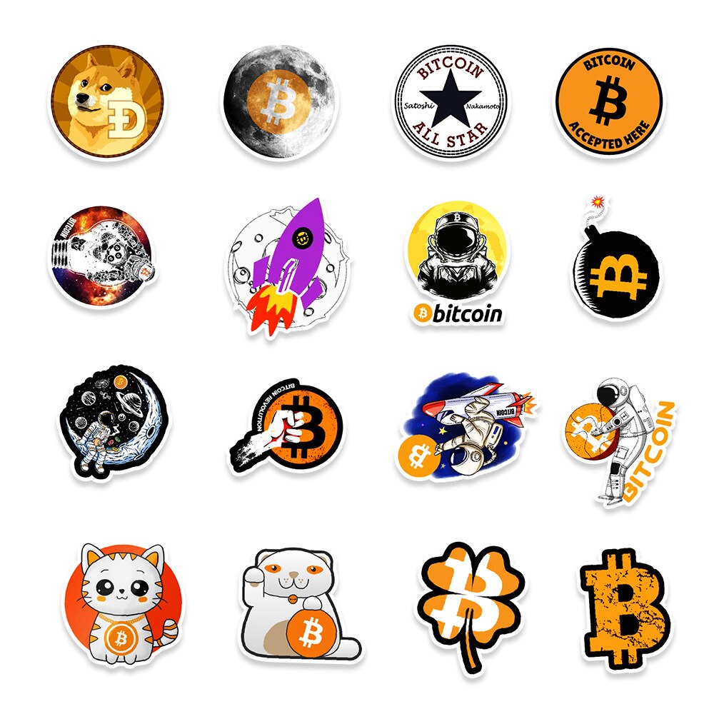 Bitcoin Crypto Waterproof Stickers