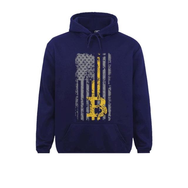Bitcoin USA-Flaggen-Sweatshirt