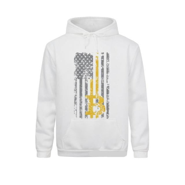 Bitcoin USA  Flag  Sweatshirt