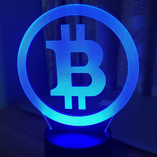 3D lights Simple Bitcoin 7 Color Change