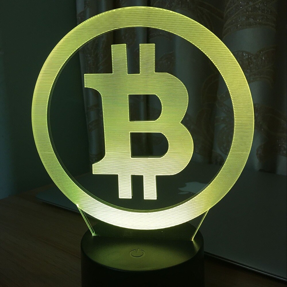 3D lights Simple Bitcoin 7 Color Change